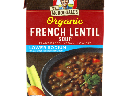 Dr. McDougall s Lower Sodium French Lentil Soup Organic 18oz Supply