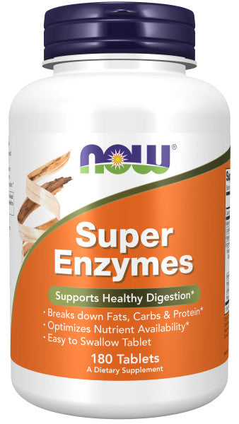 Now Super Enzymes Tablets 180ct Supply