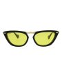 Gucci Mens Cat Eye Black Black Yellow Fashion Designer Eyewear Online now