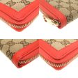 GUCCI GG Canvas Beige Orange 388637 Round Long Wallet Discount