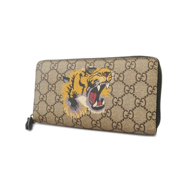 Gucci Long Wallet 451273 Women s GG Supreme Beige,Black Cheap