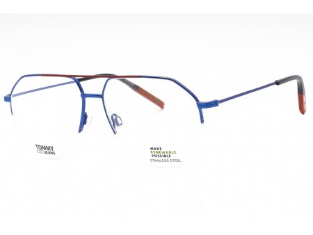 Tommy Hilfiger Matte Blue Eyeglasses with Clear Lens on Sale