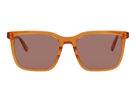 Saint Laurent Mens Square Rectangle Orange Orange Red Fashion Designer Eyewear Discount