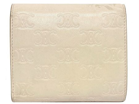 Celine Pink Triomphe 10B57 3BFU Leather Celine Ladies Tri-Fold Wallet Embossed Fashion