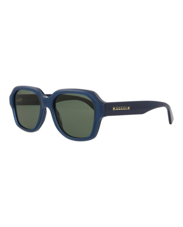 Gucci Mens Square Rectangle Blue Blue Green Fashion Designer Eyewear Hot on Sale