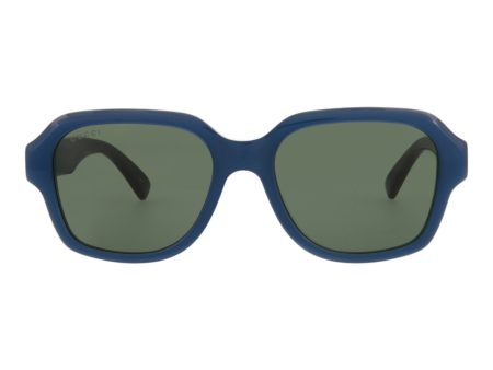 Gucci Mens Square Rectangle Blue Blue Green Fashion Designer Eyewear Hot on Sale