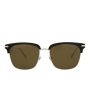 Gucci Mens Square Rectangle Black Silver Brown Fashion Designer Eyewear Fashion