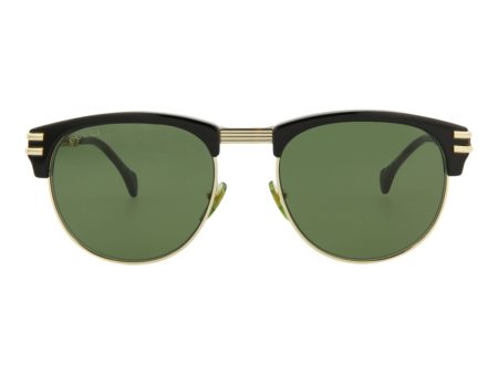 Gucci Mens Square Rectangle Black Gold Green Fashion Designer Eyewear Sale