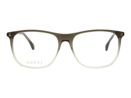 Gucci Mens Square Rectangle Grey Grey Transparent Fashion Designer Eyewear Online