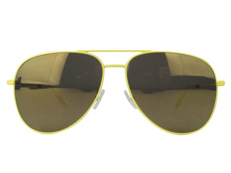 Saint Laurent Men s Yellow Metal Classic 11 Aviator Sunglasses Discount