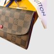 LOUIS VUITTON 2021 Damier Ebene Emilie Wallet In Rouge Online now