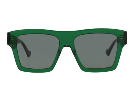 Gucci Mens Square Rectangle Green Green Grey Fashion Designer Eyewear Fashion