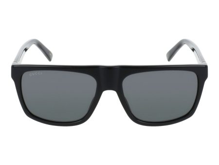 Gucci Mens Square Rectangle Black Grey Fashion Designer Eyewear Online now