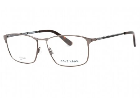 COLE HAAN  CH5006 Gunmetal Rectangular Eyeglasses for Men Sale