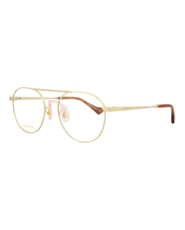 Gucci Mens Round Oval Gold Gold Transparent Fashion Designer Eyewear Fashion