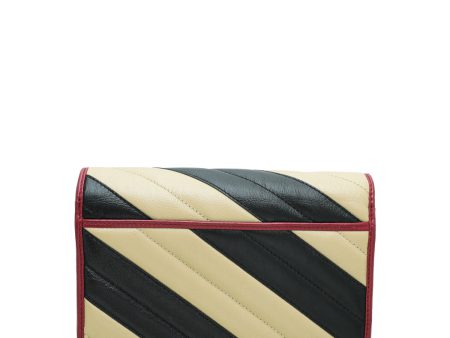 Gucci Bicolor Torchon GG Marmont Chain Wallet Cheap