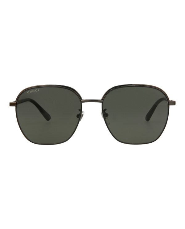 Gucci Mens Square Rectangle Ruthenium Ruthenium Grey Fashion Designer Eyewear Online Hot Sale