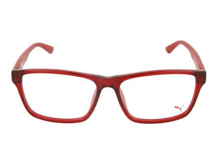 Puma Mens Square Rectangle Red Clear Fashion Designer Eyewear Cheap