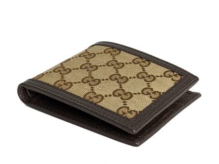 Gucci Men s Bi Fold wallet 260987 525040 Beige & Brown Guccissima (GGMW2022) For Discount