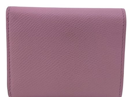 CELINE Tri-fold wallet leather pink Small trifold Women Used For Discount