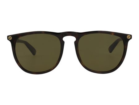 Gucci Mens Round Oval Havana Havana Green Fashion Designer Eyewear Supply