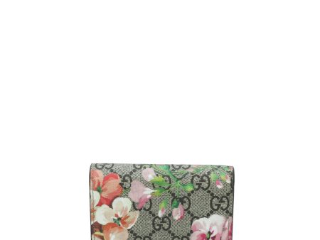 Gucci Bicolor GG Supreme Blooms Card Case Wallet For Cheap