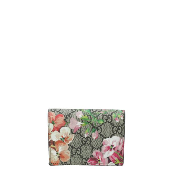 Gucci Bicolor GG Supreme Blooms Card Case Wallet For Cheap