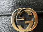 Gucci Black Interlocking GG Chain Wallet Online Sale