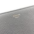 CELINE Long Wallet Purse 105003 leather gray Zip Around Large Zipped Multi-Function Women Used on Sale