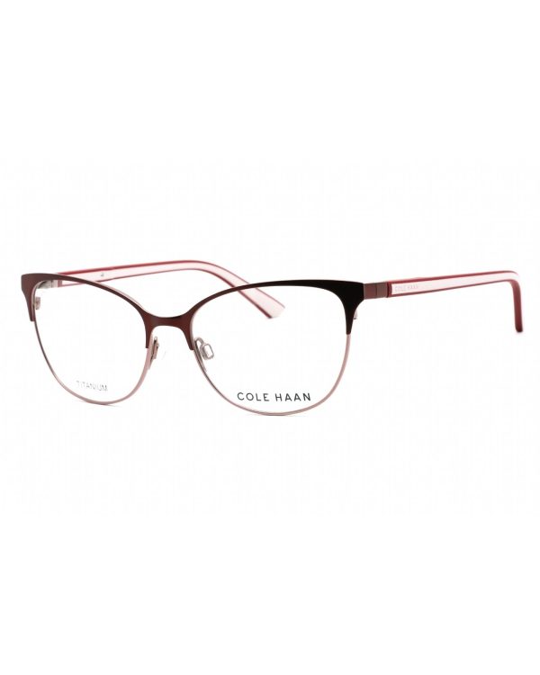 COLE HAAN  CH5040 Eyeglasses Burgundy   Clear Lens Fashion