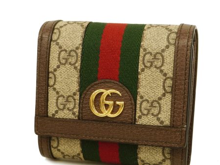 Gucci Bifold Wallet Ophidia 598662 GG Supreme Beige Cheap