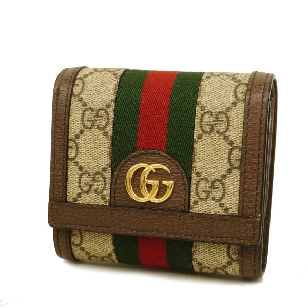 Gucci Bifold Wallet Ophidia 598662 GG Supreme Beige Cheap