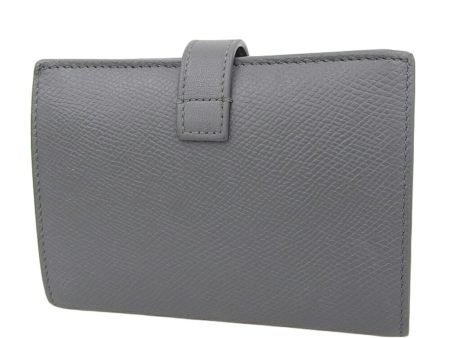 Celine Medium Strap Wallet Folding with Hook Leather Gray 10B643BFP 10BL For Cheap