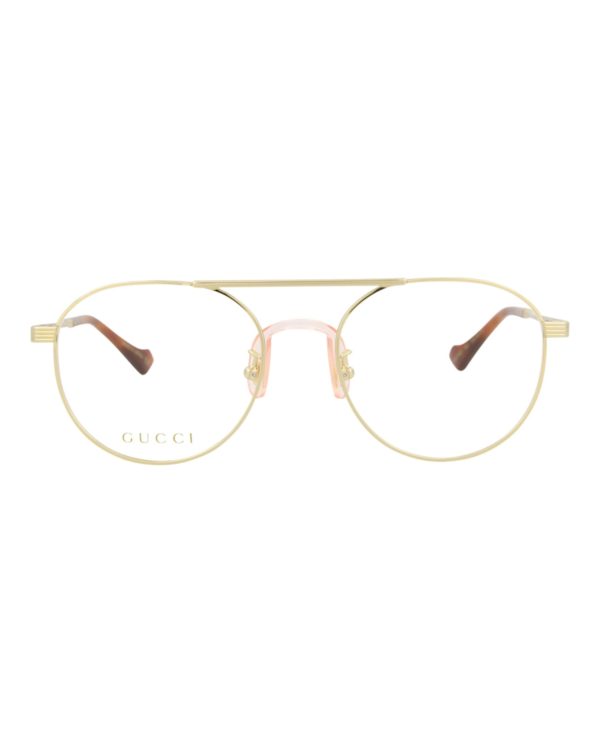 Gucci Mens Round Oval Gold Gold Transparent Fashion Designer Eyewear Fashion