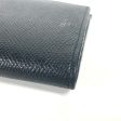 CELINE Long Wallet Purse leather black with coin compartment Bar Tikal Wallet mens Used Discount