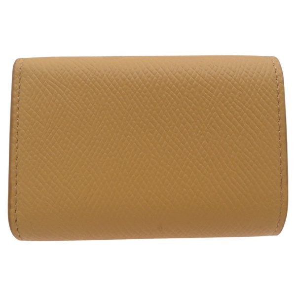 CELINE Tri-fold wallet 10E60 3BEL 11PO Calfskin yellow Folded Compact Wallet in Calfskin Yellow 10E60 3BEL 11PO Women Used Discount