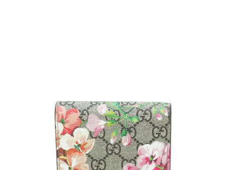 Gucci Bicolor GG Supreme Blooms Card Case Wallet Discount