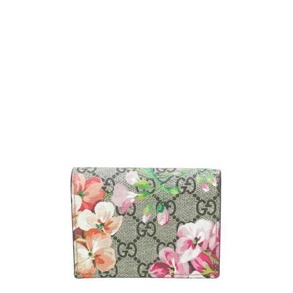 Gucci Bicolor GG Supreme Blooms Card Case Wallet Discount