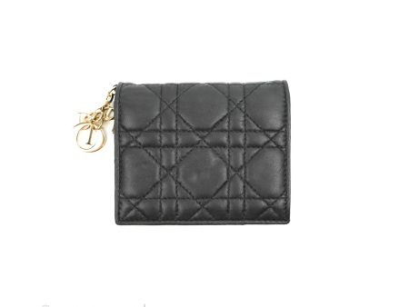 Christian Dior Mini Lady Dior Wallet Black Cannage Lambskin Fashion