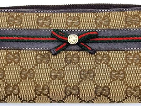 Gucci Wallet Gg Canvas Beige Brown Online Hot Sale