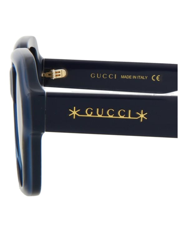 Gucci Mens Square Rectangle Blue Blue Green Fashion Designer Eyewear Hot on Sale