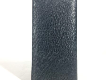 CELINE Long Wallet Purse leather black with coin compartment Bar Tikal Wallet mens Used Discount