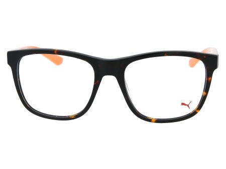 Puma Mens Square Rectangle Avana Orange Transparent Fashion Designer Eyewear Fashion