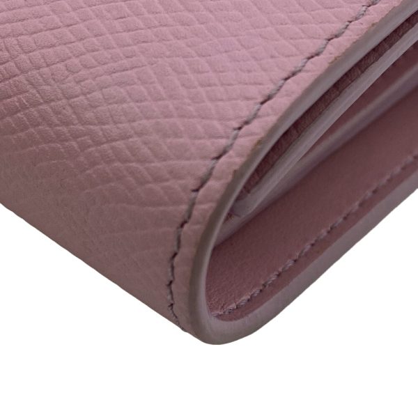 CELINE Tri-fold wallet leather pink Small trifold Women Used For Discount