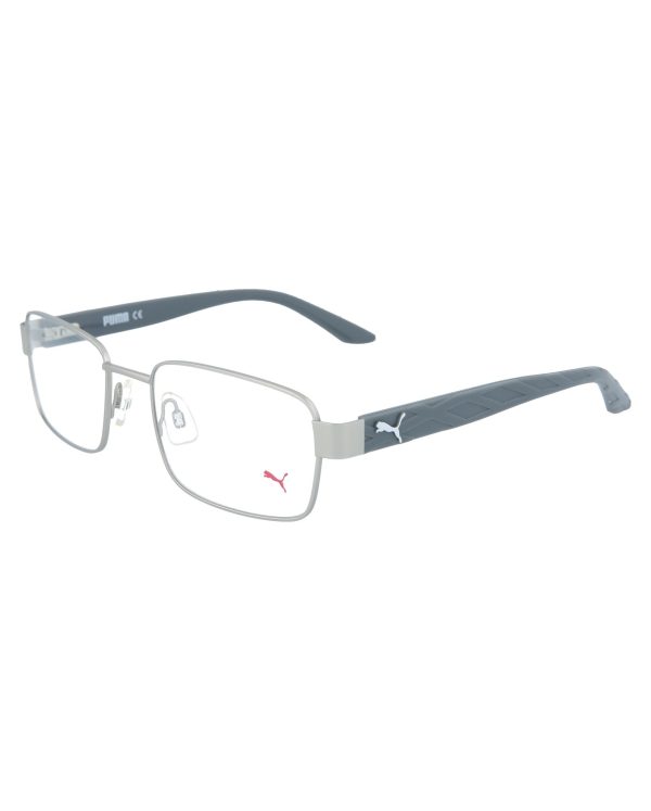 Puma Mens Square Rectangle Silver Grey Transparent Fashion Designer Eyewear For Discount