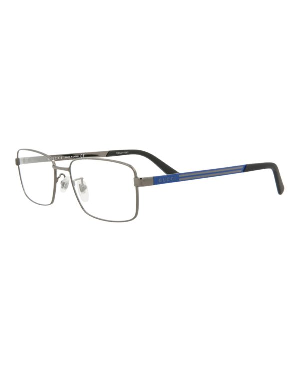 Gucci Mens Square Rectangle Ruthenium Blue Transparent Fashion Designer Eyewear Online Sale