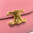 CELINE Trifold wallet leather pink Triomphe Women Used For Discount