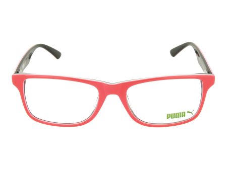 Puma Mens Square Rectangle Orange Clear Fashion Designer Eyewear Hot on Sale