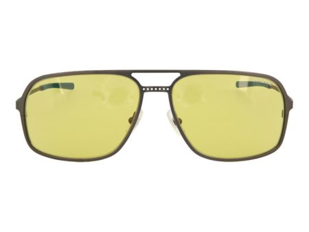 Montblanc Mens Aviator Ruthenium Yellow Fashion Designer Eyewear Supply