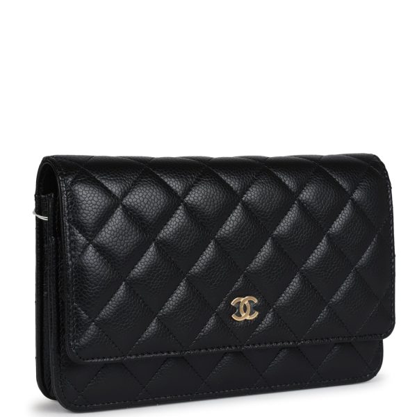 Chanel Wallet On Chain WOC Black Caviar Gold Hardware For Cheap